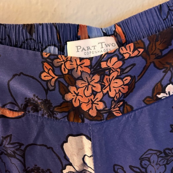PART TWO Floral Silk Wide Leg Trousers Size S - Picture 6 of 6